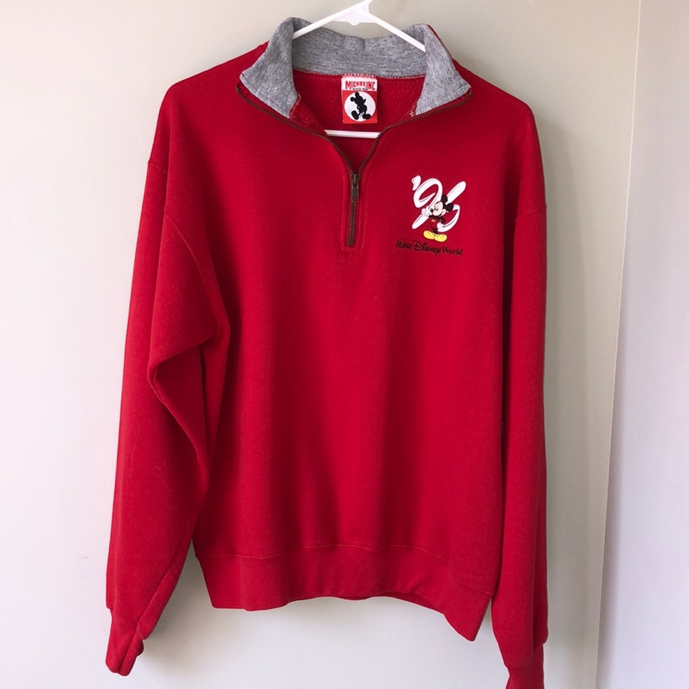 90’s Disney Mickey Mouse 3/4 zip pullover
